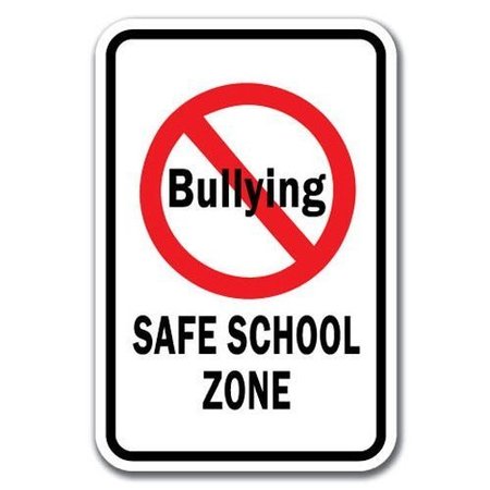 SIGNMISSION Safety Sign, 12 in Height, Aluminum, 18 in Length, No Bullying - No Bully A-1218 No Bullying - No Bully